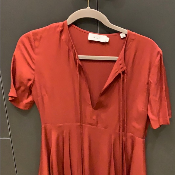 ALC Red Silk Dress - Picture 2 of 8